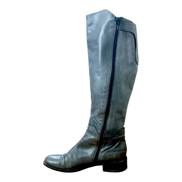 Arnold Churgin Italian made, 100% leather over the knee gray boots - Picture 5 of 17